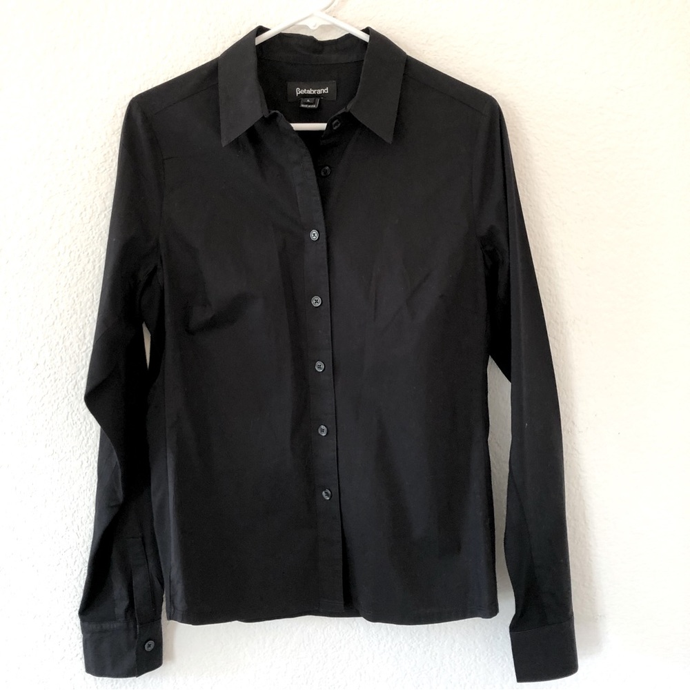 Betabrand Long Sleeve Button Down Shirt